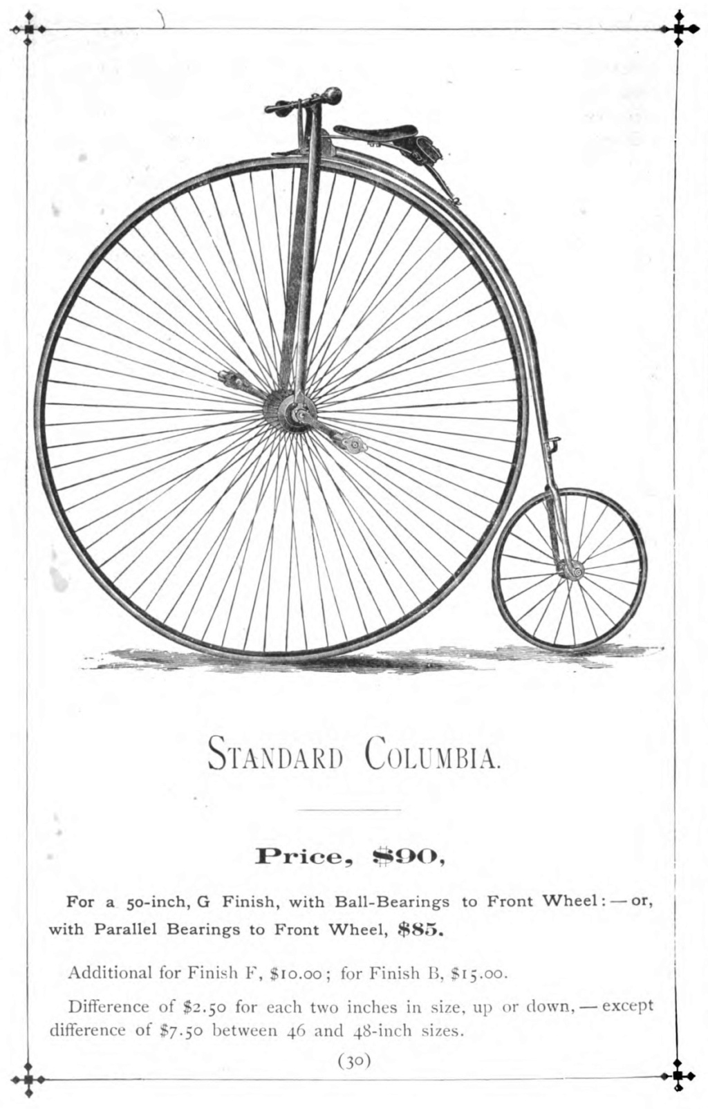 Catalogue Columbia Cycles de 1888 V10