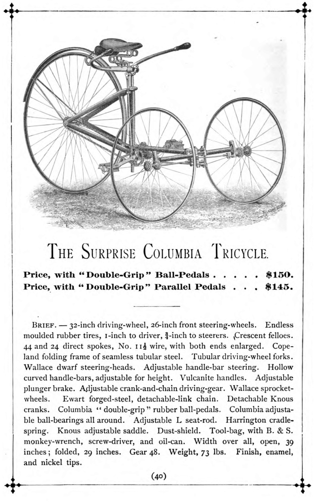 catalogue - Catalogue Columbia Cycles de 1888 Z10