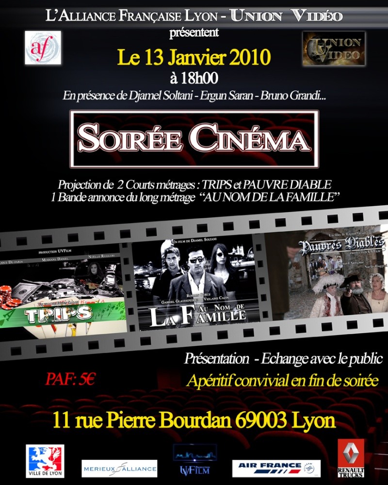 Soirée Projection le 13 Janvier à L'alliance Française Affich11