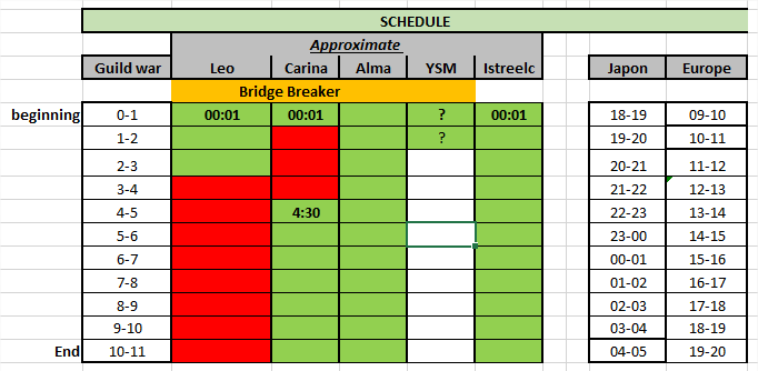 New schedule :)  Excellent news ! More comfort ! Schedu16