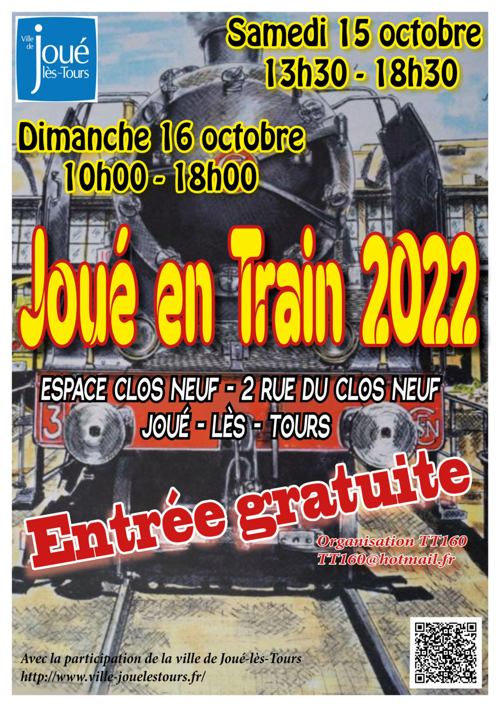 eposition train Joué Ls Tours 15 et 16 /10 2022  Affich10