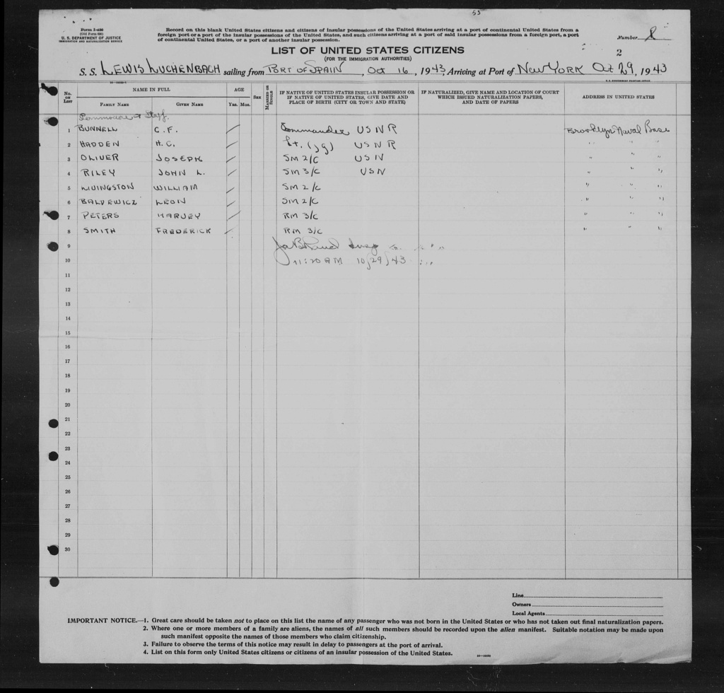 Censure anglaise - Trinidad - Camp de Noé Record10