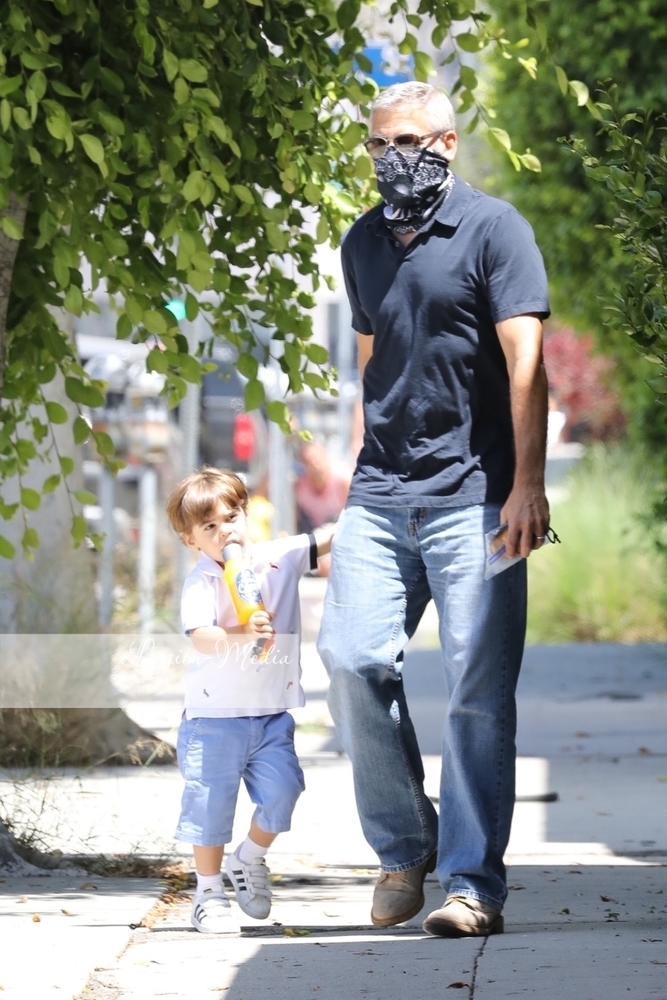 7 July 2020: George Clooney takes Alexander to opthalmologist in Los Angeles Lgn49211