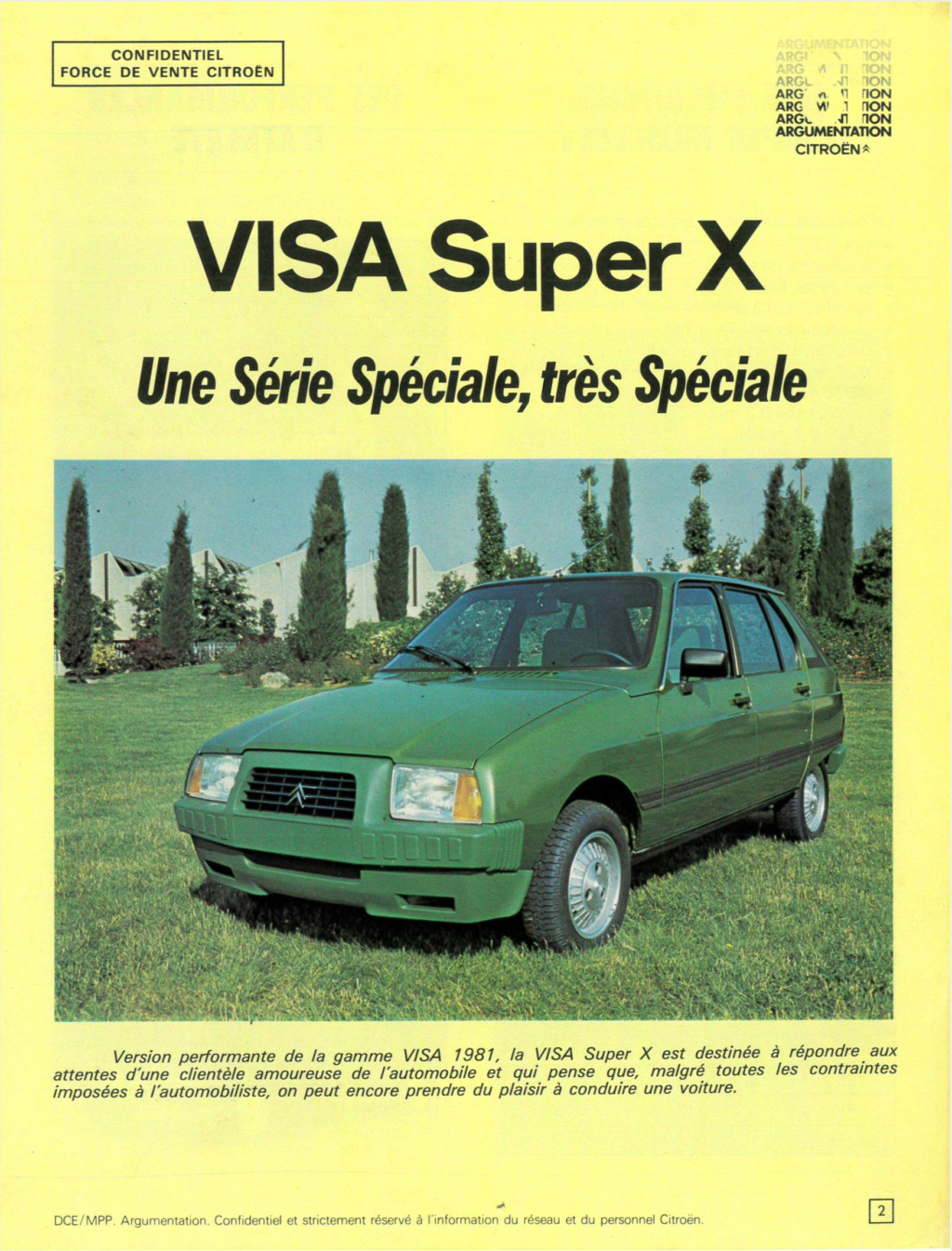 Confidentiel force de vente - 1981 - Visa Super X Visa-s14