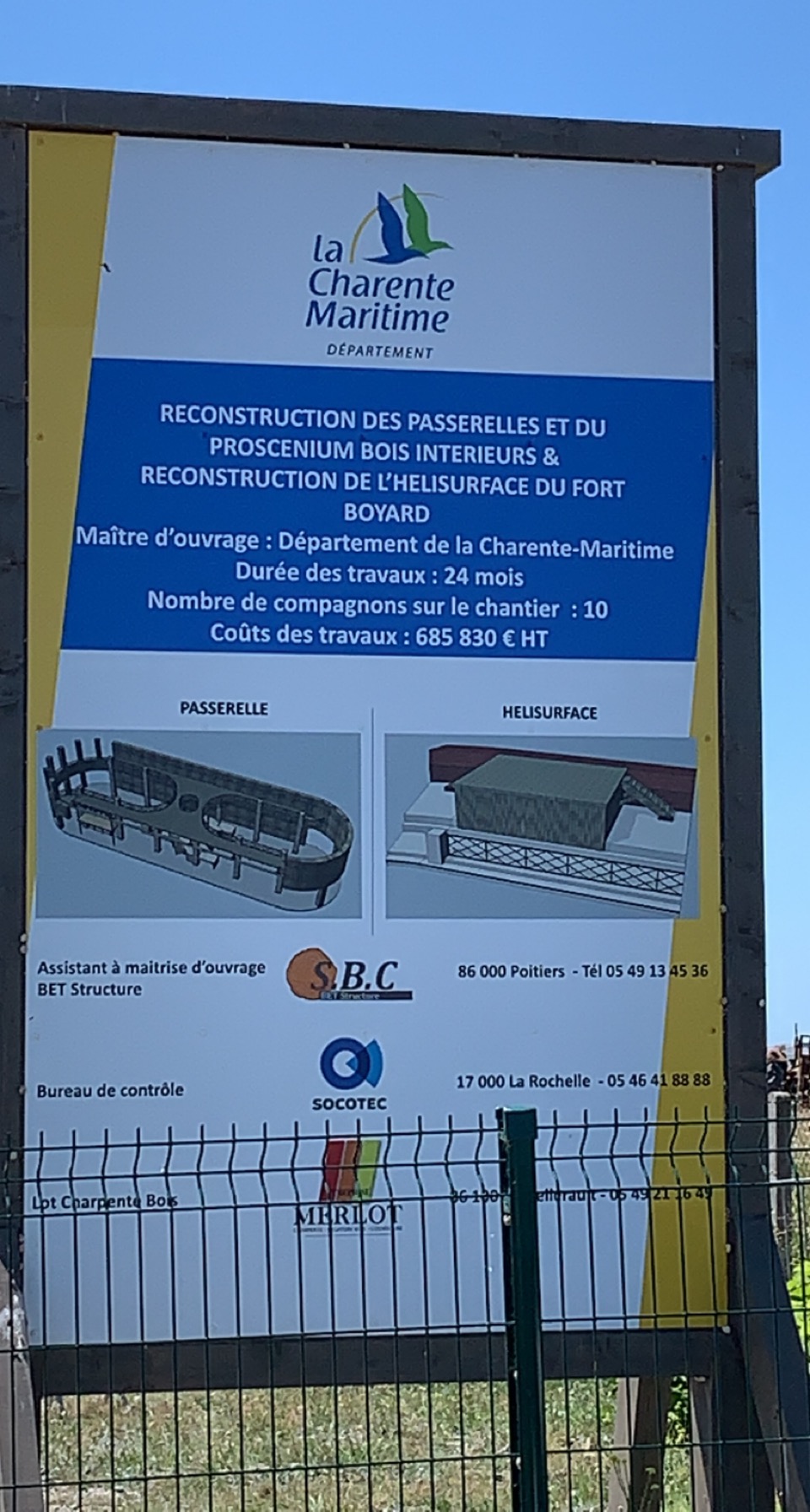 Travaux Fort Boyard : Reconstruction de la passerelle du 1er étage et du proscenium (2022-2023) 8efe9b10