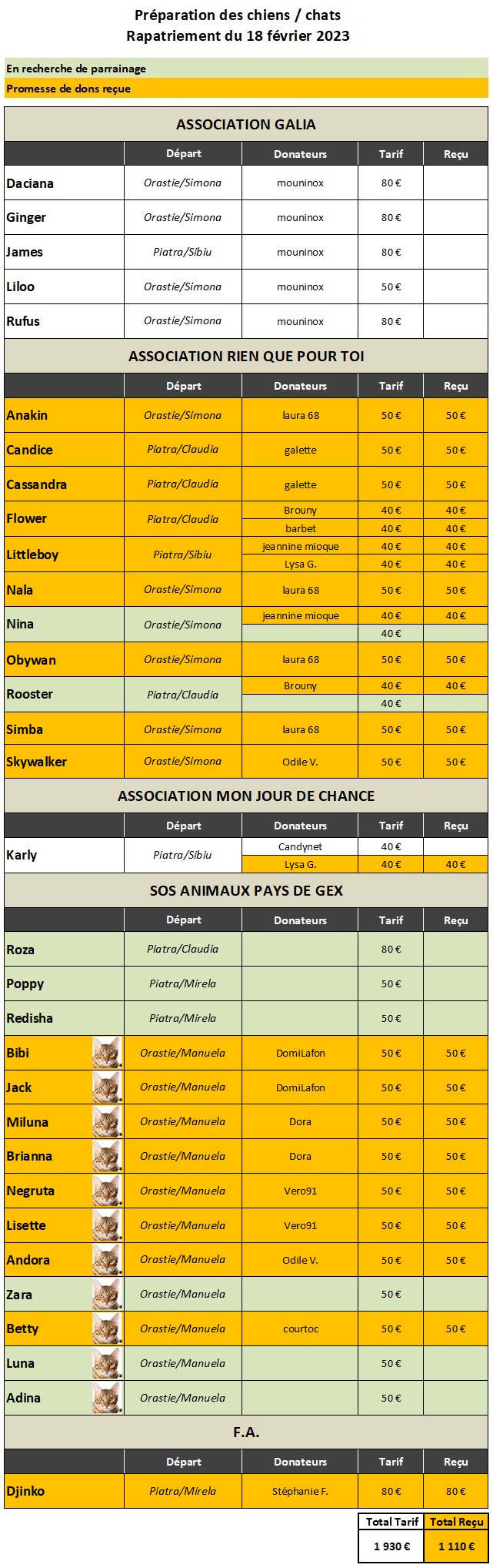 ROUMANIE - PROCHAIN RAPATRIEMENT LE 25 FEVRIER 2023 - PIATRA & ORASTIE Przopa22