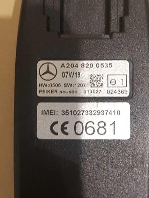 VENDU Mercedes Original telephone Modul avec BLUETOOTH adapter A2048200535 D10