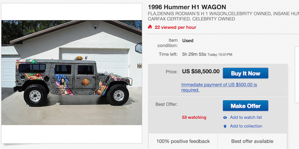 Qui veut du curieux Hummer de Dennis Rodman ? Hummer25