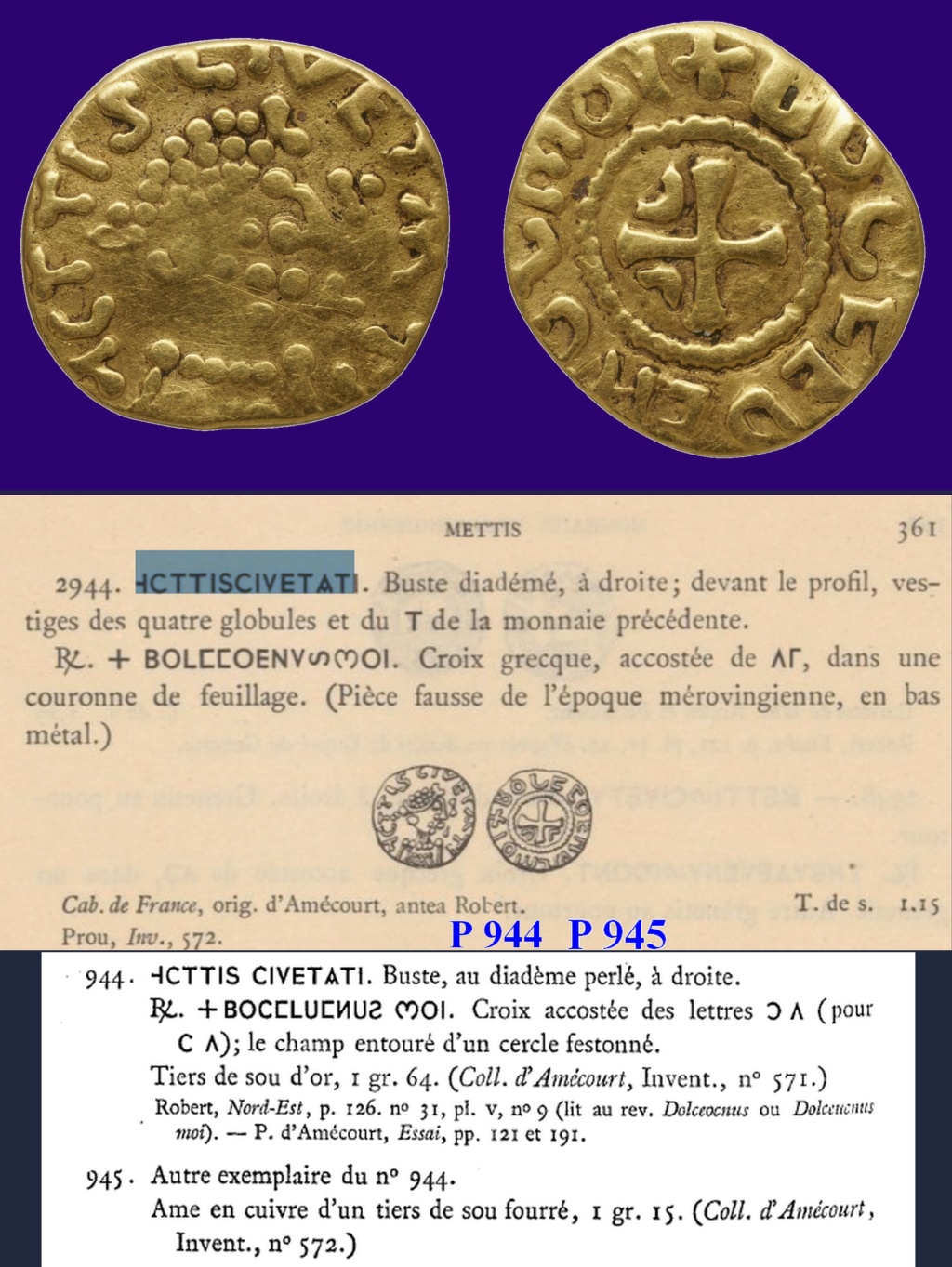 identification monnaie or Belfor10