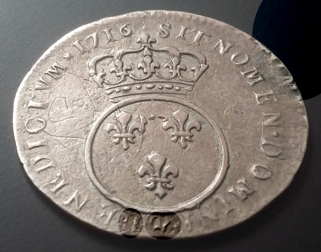 1/10 écu vertugadin 1716, atelier d'Aix ... Ctvm10