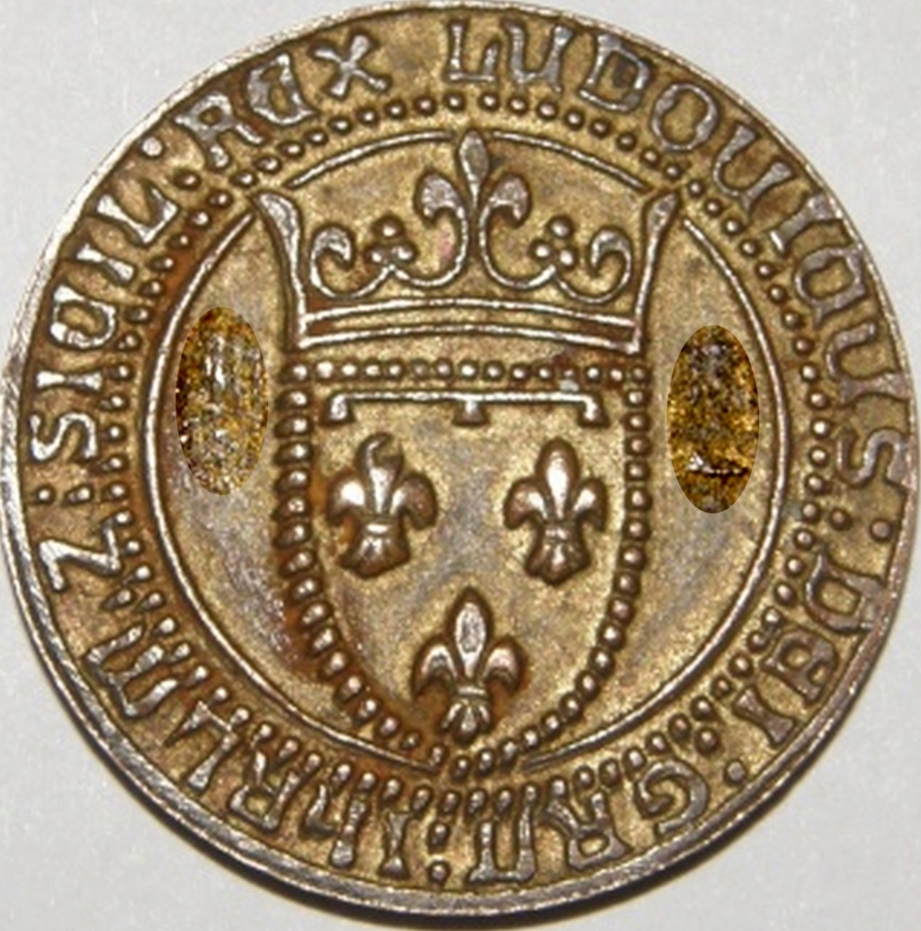 Reproduction Louis II de Provence. - Bouton attache ALPHA - PA 4043 Ludoui10