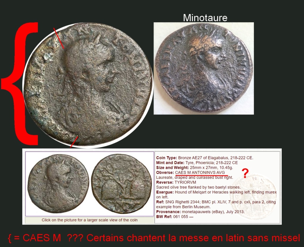 Bronze Elagabale - Tyr Phénicie - Revers à l'olivier sacré entre deux bétyles - Rouvier 2391 Sans_m10