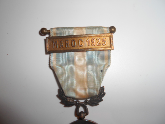 medaille maroc 1925 barette argent Dscn6126