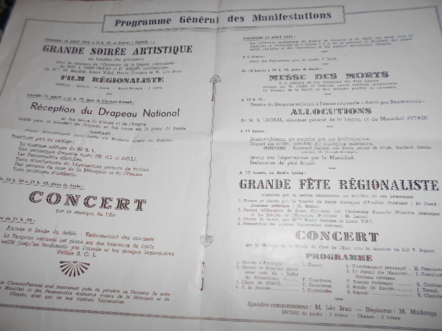 programme et tissu LFC puy de dome 1942 Dscn6915