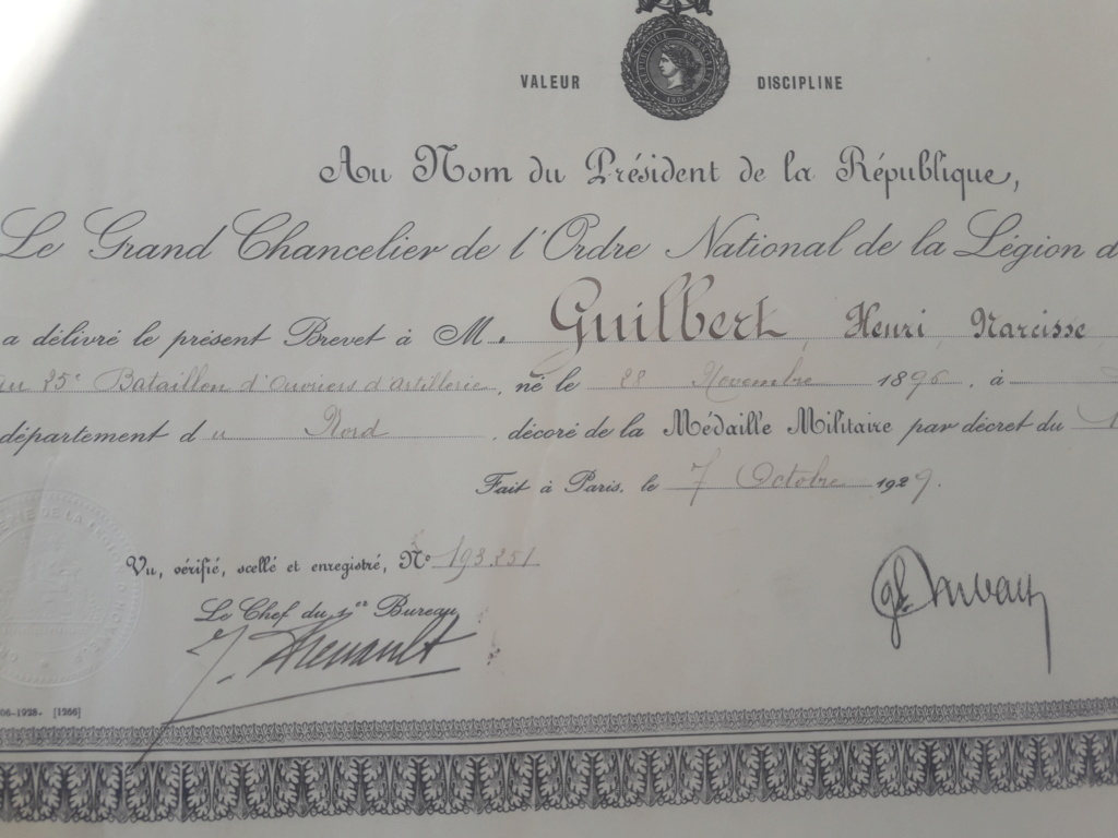 (E) Citation et Diplôme medaille militaire 4eme RI  20200513