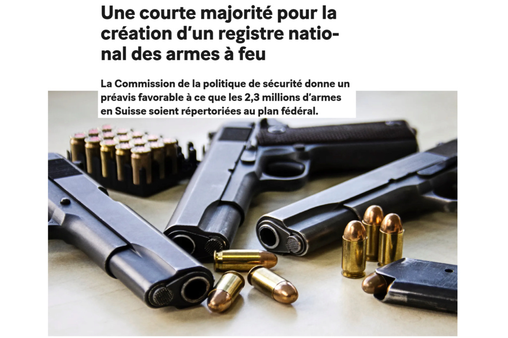 Registre fédéral en vue en Suisse Armes11