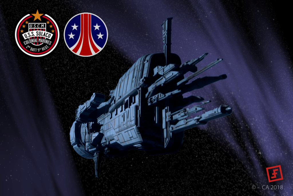 USS Sulaco - Aliens - 1/2400 Halcyon-Aoshima Sulaco10