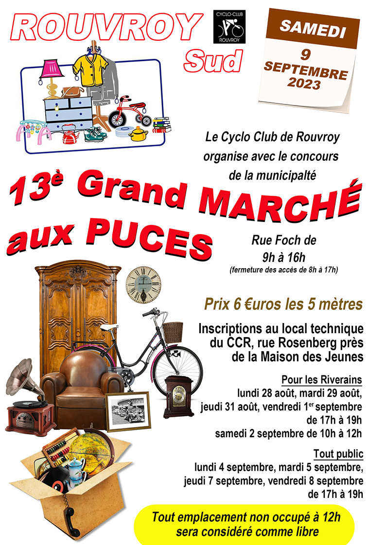 Marché aux puces du CC Rouvroy, samedi 9 septembre Flyer_12