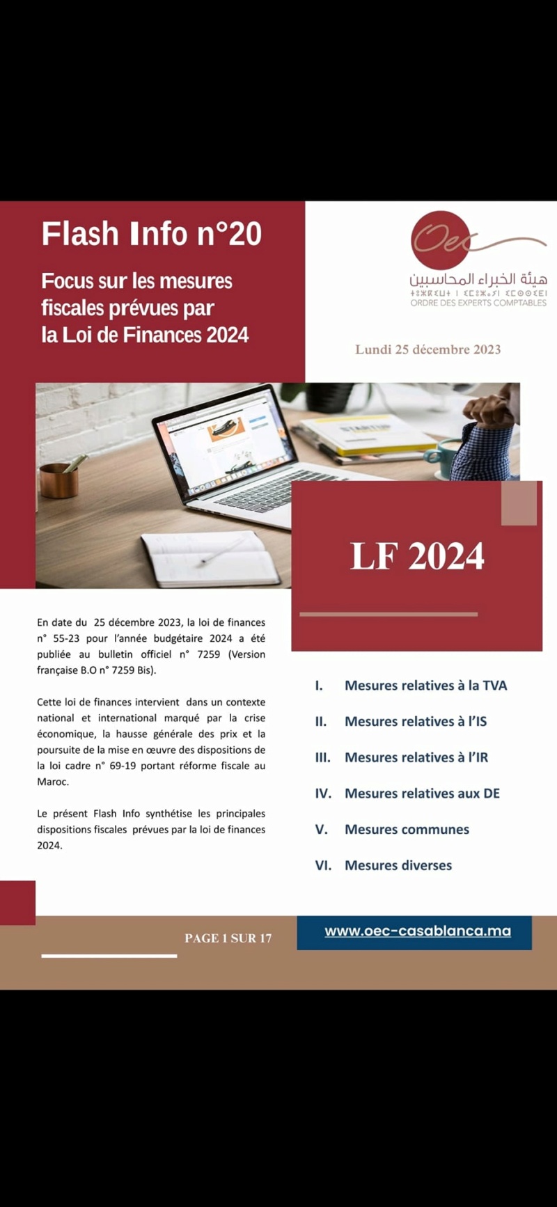 Les mesures fiscales prévues par la Loi de finances 2024 118