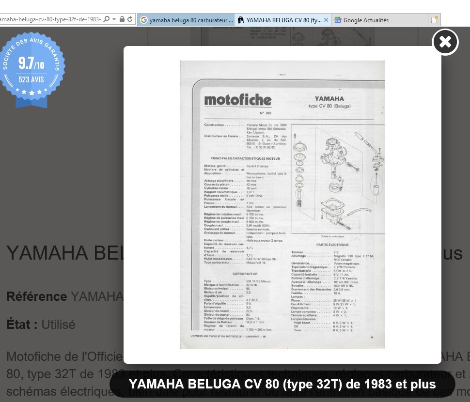 Yamaha Beluga 80 de 1982 2020-068