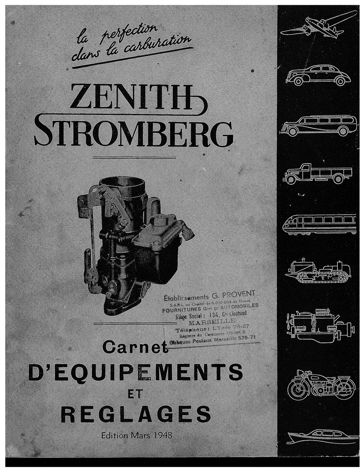 Zenith Stromberg  catalogue 1948 A000320