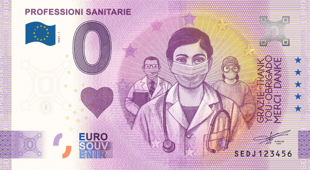 Billets Euro Souvenir 2021  Fra_it16