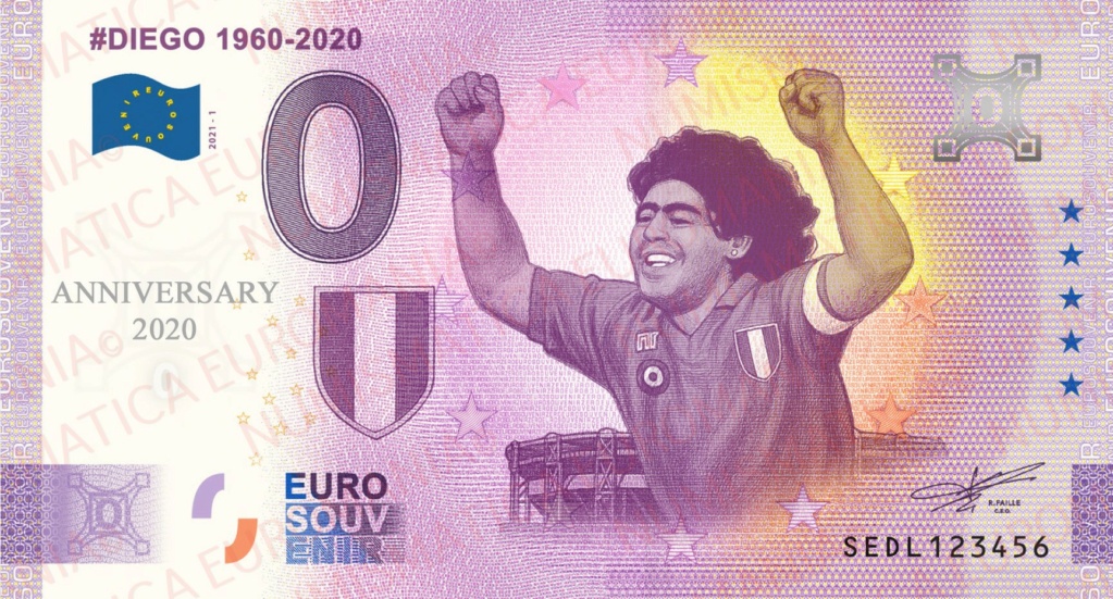 Billets Euro Souvenir 2021  Sedl10
