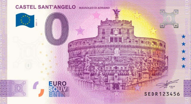 Billets Euro Souvenir 2021  Sedr1010