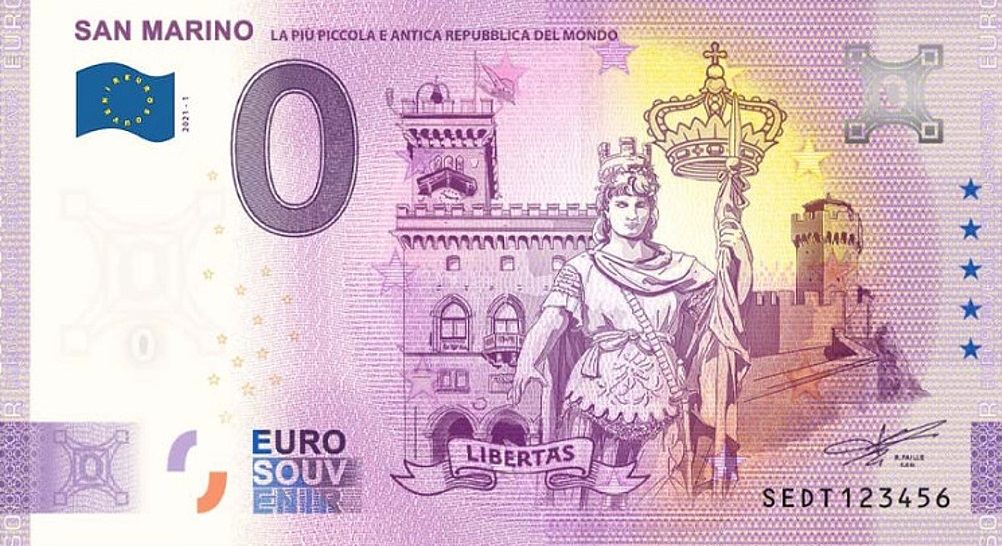 Billets Euro Souvenir 2021  Sedt10