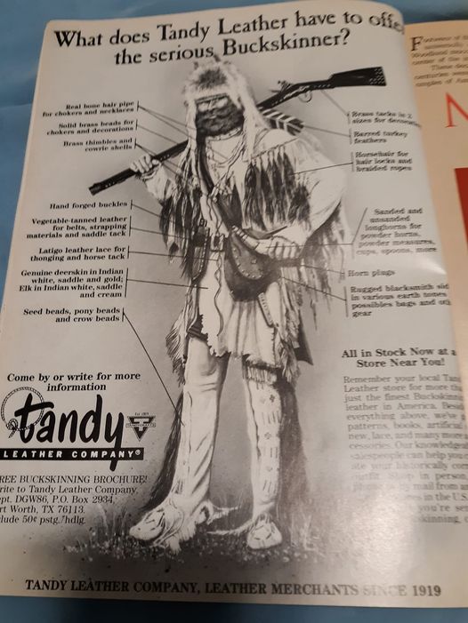 Tandy Leather Company 1987 advertisement for buckskinners  27194810