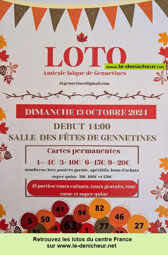 j13 - DIM 13 octobre - GENNETINES - Loto de l'Amicale Laïque * 000_0322