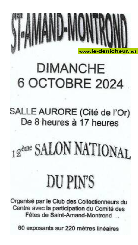 j06 - DIM 06 octobre - ST-AMAND-MONTROND - 12ème Salon du Pin's 000_1164