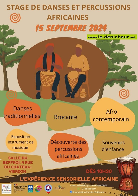 i15 - DIM 15 septembre - VIERZON - Stage de Danses et Percussions Africaines . 000_2102