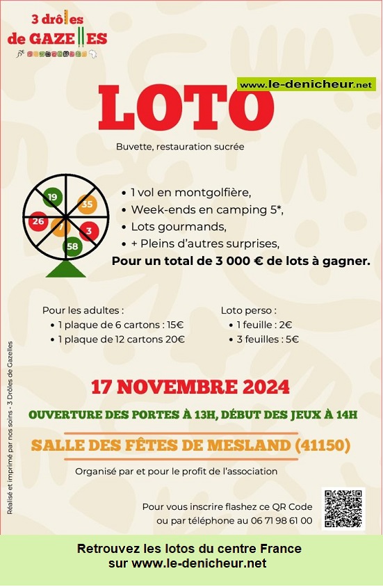 k17 - DIM 17 novembre - MESLAND - Loto de 3 drôles de Gazelles ° 000_4145