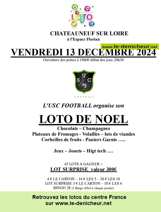 l13 - VEN 13 décembre - CHATEAUNEUF /Loire - Loto de l'USC Football _ 000_4516