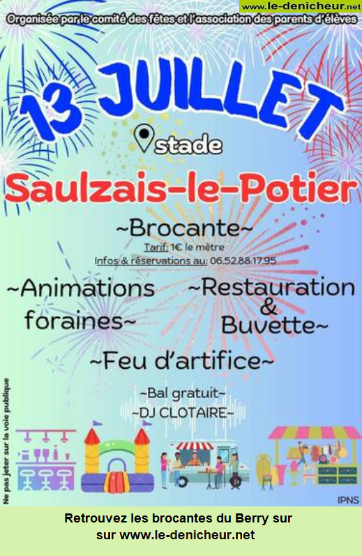 g13 - SAM 13 juillet - SAULZAIS LE POTIER - Brocante  000_7_13