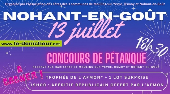 g13 - SAM 13 juillet - NOHANT EN GOÛT - Concours de pétanque . 07-13_16