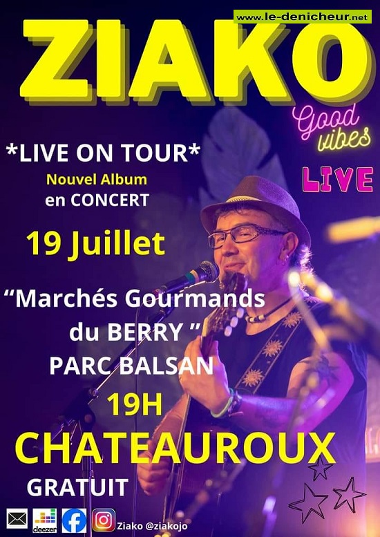 g19 - VEN 19 juillet - CHATEAUROUX - Ziako en concert . 07-19_19