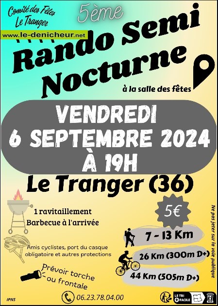 i06 - VEN 06 septembre - LE TRANGER - Rando semi-nocturne . 09-06_16