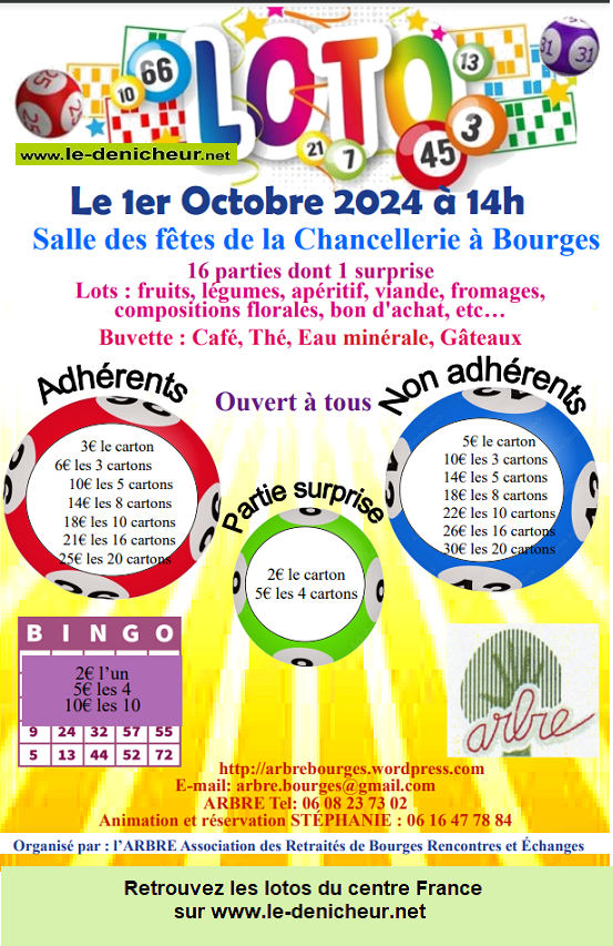 j01 - MAR 01 octobre - BOURGES - Loto de l'ARBRE * 10-01_10