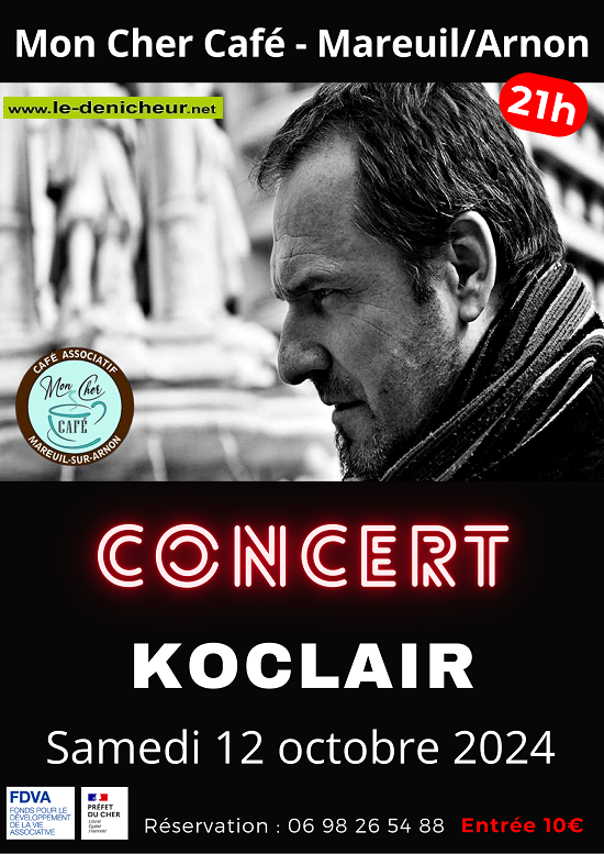 j12 - SAM 12 octobre - MAREUIL /Arnon - Koclair en concert * 10-12_20