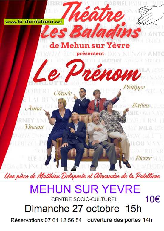 j27 - DIM 27 octobre - MEHUN /Yèvre - Le prénom [Théâtre] ° 10-27_17