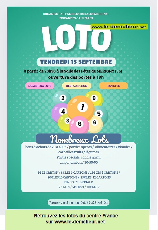 i13 - VEN 13 septembre - MERIGNY - Loto de Familes rurales _ 10000111