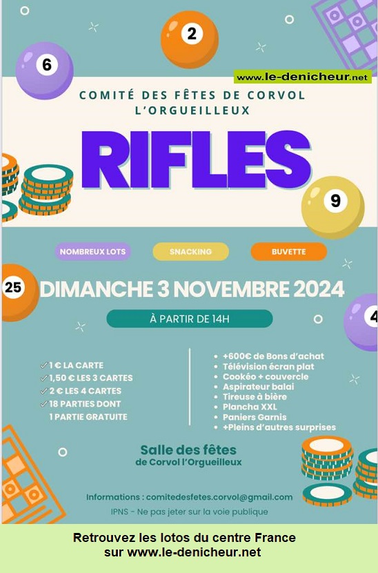 k03 - DIM 03 novembre - CORVOL L'ORGUEILLEUX - Rifles du comité des fêtes . 11-03_23