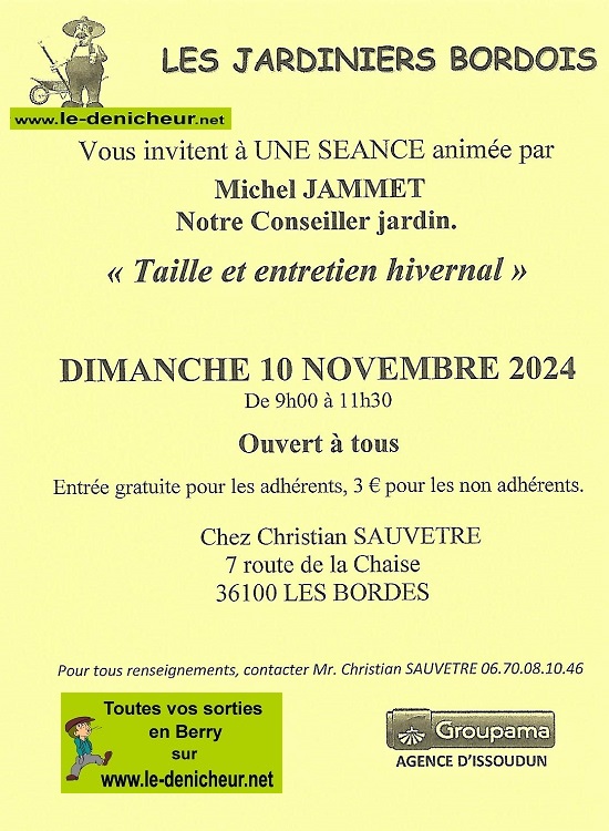 k10 - DIM 10 novembre - LES BORDES (36100) - Taille et Entretien hivernal * 11-1010