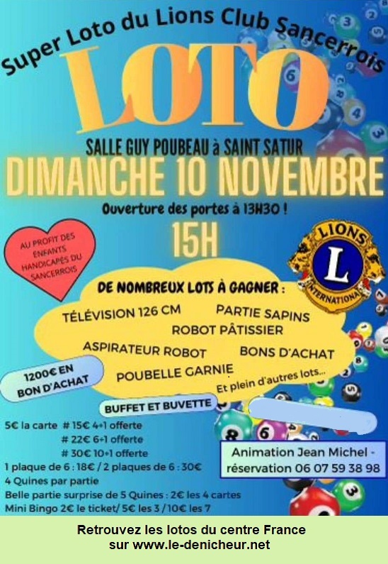 k10 - DIM 10 novembre - ST-SATUR - Loto du Lions Club Sancerrois / 11-10_27