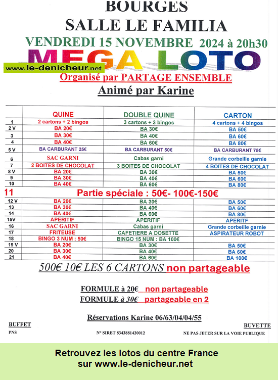 k15 - VEN 15 novembre - BOURGES - Loto de Partage Ensemble  11-15_11