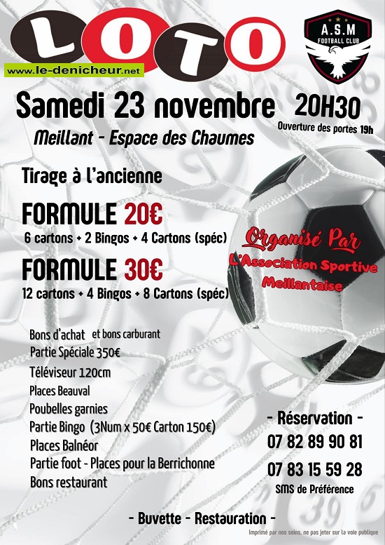 k23 - SAM 23 novembre - MEILLANT - Loto du Foot * 11-23_15