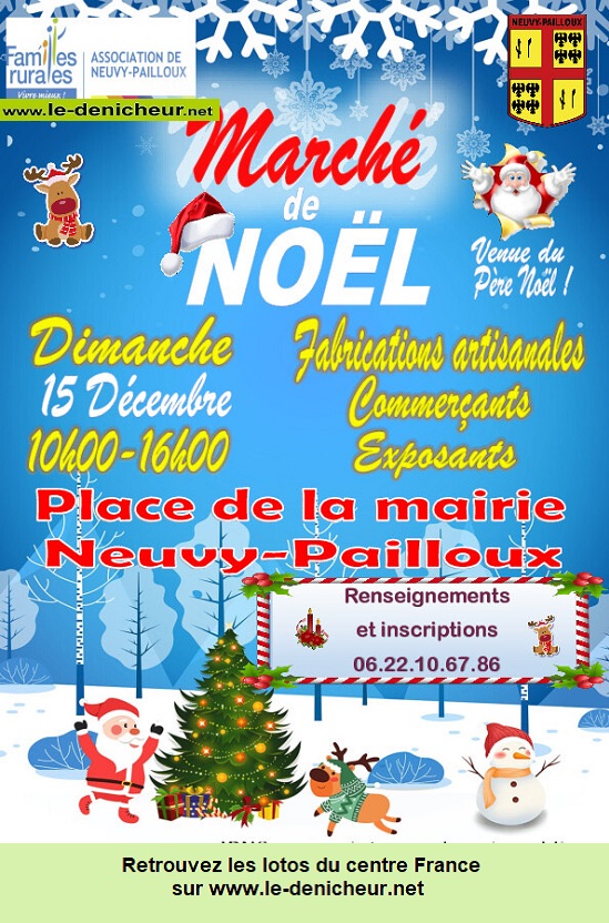 l15 - DIM 15 décembre - NEUVY-PAILLOUX - Marché de Noël * 12-15_12