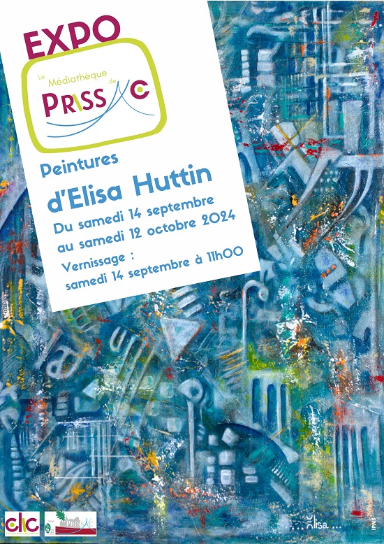 j12 - Jusqu'au 12 octobre - PRISSAC - Exposition peintures d'Elisa Huttin _ Affich93